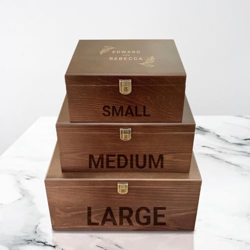 Our Wedding Memory Box, Marriage memory box, Gift for couple, Gift for her, gift for him, Engraved memory box, gift for couple - Wedding Keepsake Box - style: Storage Box Design - 4