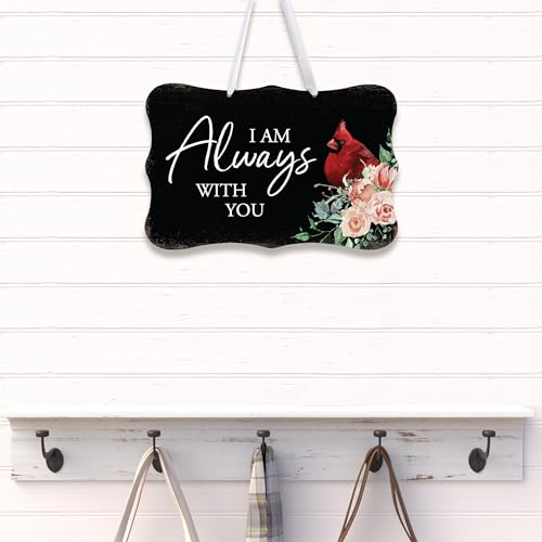 LifeSong Milestones Memorial Wall Hanging Signs Bereavement Keepsake Condolence Funeral Gift For Loss of Loved One 8x12 (I Am Always With You (Black)) - color: I Am Always With You (Black)