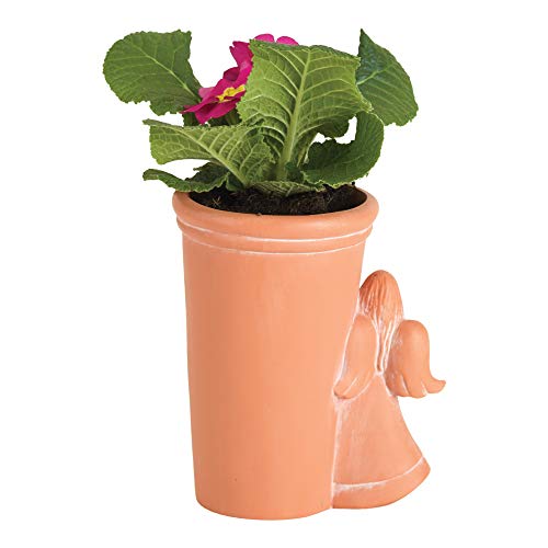 Dicksons Thought of You Burnt Orange Angel 4.25 x 5 Resin Decorative Outdoor Standing Planter Pot