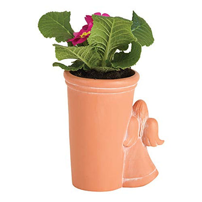 Dicksons Thought of You Burnt Orange Angel 4.25 x 5 Resin Decorative Outdoor Standing Planter Pot