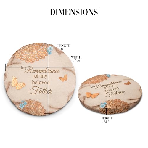 Pavilion Gift Company 19060 Light Your Way Memorial Garden Stone, 10-Inch, Beloved Father