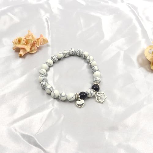 CatDog Paw Charm Bracelet - Remembrance Gifts For Cat & Dog Lovers Ideal Gift for Dog Lovers Veterinarians Mom Friend Classmate Family