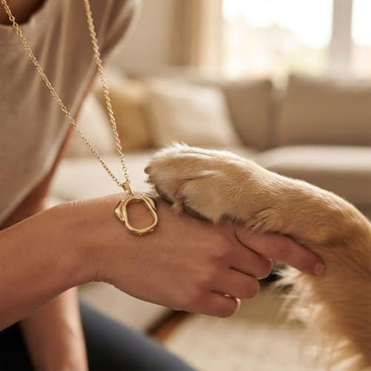 Dog Fur Keepsake Necklace, Dog Shaped Locket for Fur Hair, Copper Glass Pet Memorial Pendant, Pet Loss Jewelry Gift (Glass Dog Head - Dog) - color: Dog Shaped Necklace
