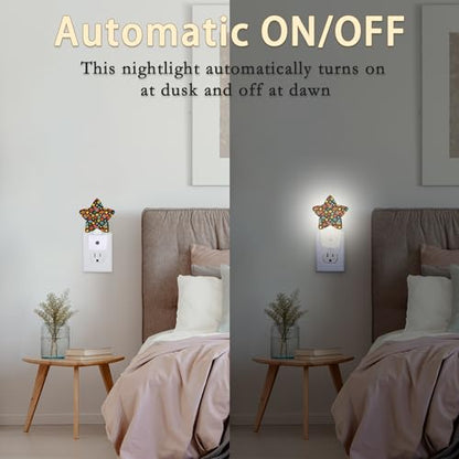 Planet Spaceship Star Plug-in Night Light with Dusk-to-Dawn Sensor for Bedroom,Bathroom and Living Room Sleep Friendly lamp for Women/Girls/Boys Gift,0.5W - color: Planet Spaceship Star