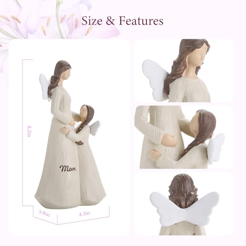 AivanOne Angel & Daughter Resin Sculpture Art Figurines for Home Decoration