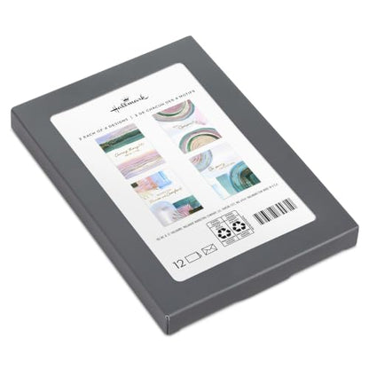 Hallmark Sympathy Cards with Envelopes, 12-Pack (Watercolor with Gold Foil) - style: Sympathy