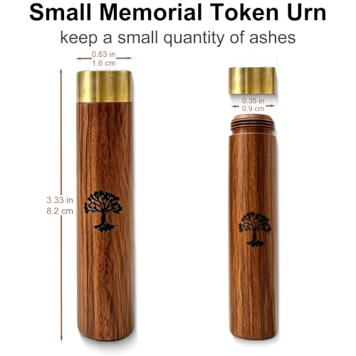 Small Wood Keepsake Urns, Scattering Tubes for Human & Pet Ashes, Set of 4