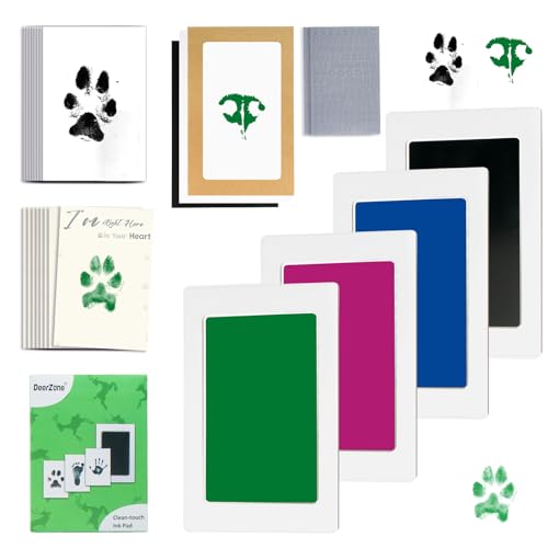 DeerZone Inkless Paw Print Kit,Dog Paw Print Kit,Dog Nose Print Kit - color: Colors, size: Small-Medium 4 Pack