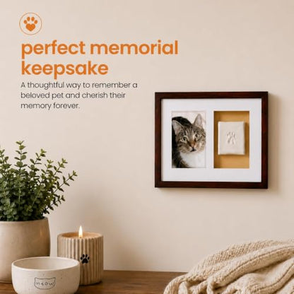 Pearhead Pawprints Picture Frame and Air‑Dry Clay Kit, Espresso - color: Espresso Clay Print Wall Frame