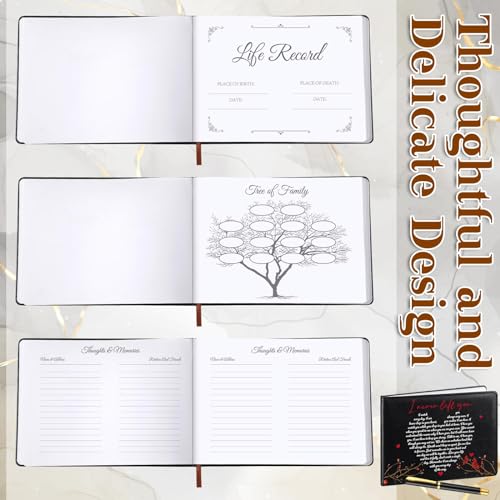 Yingzhao Memorial Funeral Guest Book with Pen 144 Pages Cardinal Funeral Guest Sign in Book for Memorial Service Celebration of Life Party Supplies in Loving Memory(Heart) - style: Heart