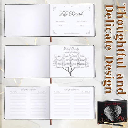 Yingzhao Memorial Funeral Guest Book with Pen 144 Pages Cardinal Funeral Guest Sign in Book for Memorial Service Celebration of Life Party Supplies in Loving Memory(Heart) - style: Heart