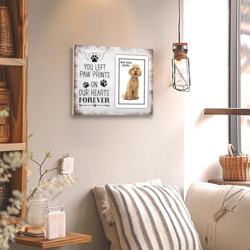 Memorial Pet Picture Frame Sympathy Gifts for Loss of Loved Pet, Bereavement Gifts for Loss of Dog, Cat memorial gifts for loss of Cat, Remembrance Picture Frame or Memorial Gift Fits 4 x 6 In Photo