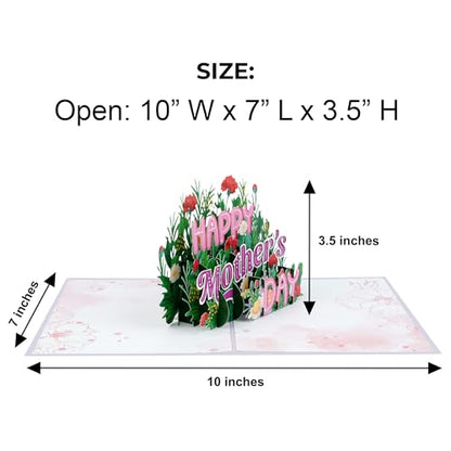 iGifts And Cards Happy Mother's Day 3D Pop-Up Card 5" x 7" | Floral Bouquet, Garden Design, Mom, Grandma, Wife, Alternative to Flowers, With Notecard, Keepsake - color: Happy Mother's Day 6