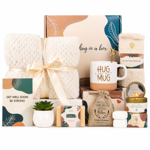 Get Well Gifts for Women Feel Better Gifts Baskets for Women After Surgery Cancer Care Gifts for Friend Sick Chemo Care Package Encouraging Pamper Comfort Wellness Box For Her