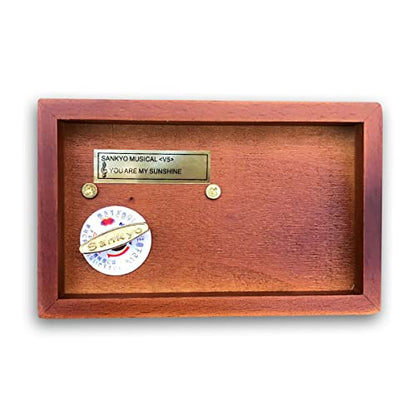 BinkeGG Wooden Hollow Out Wind up Music Box Jewelry Box with Sankyo Musical Mechanism Tune: You are My Sunshine - color: Hollow Out Jewelry Box, size: You Are My Sunshine