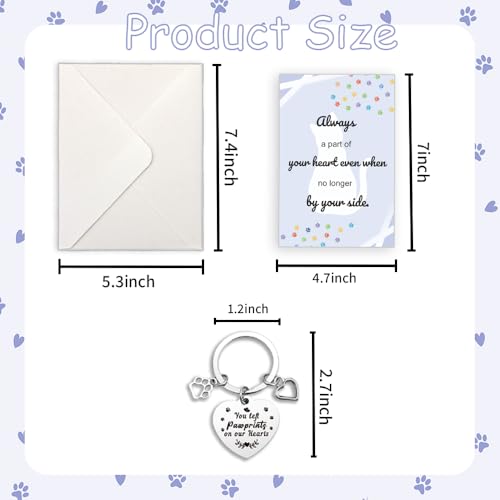 Pet Sympathy Card for Cat with Pet Memorial Keychain, Cat Memorial Gifts, Bereavement Gifts for Loss of Pets Sympathy Cards with Envelopes Condolences Gift for Loss