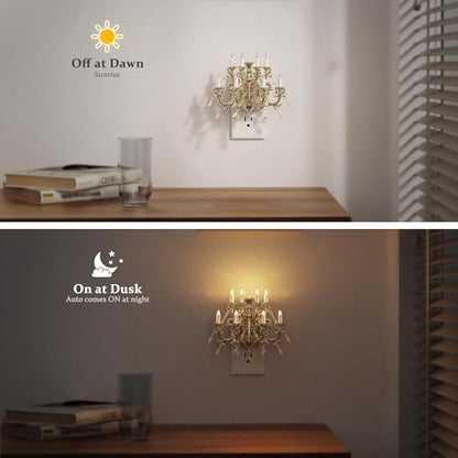 JandCase Night Lights Plug Into Wall,2 Pack Dimmable Night Light - color: Chandelier-3000K, size: 2 Pack