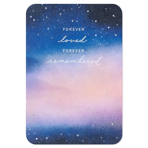American Greetings Sympathy Card for Miscarriage (Incredibly Sorry) - color: Starry Night Sky w Ltg