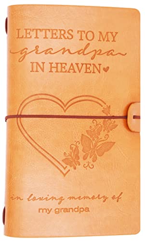 XPL Grandpa Memorial Remembrance Gift-Bereavement Gift-Refillable Travel Photo Diary Journal-Those We Love Don't Go-Letters to My Grandpa in Heaven,In Loving Memory-Sympathy Gifts for Loss of Grandpa - style: 9-Letters to My grandpa in Heaven