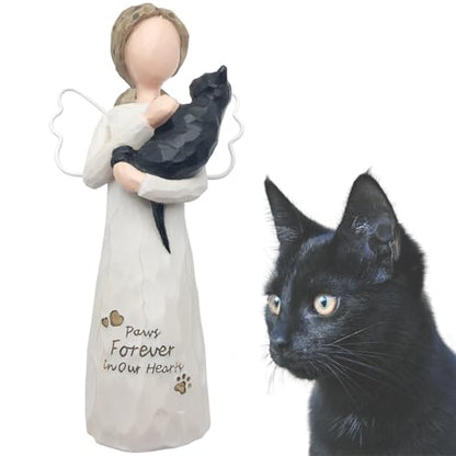 Memorial Gift for Loss of Cat, Black - color: Black