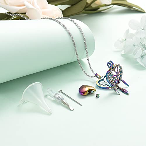 shajwo Dream Catcher Urn Necklace for Ashes - color: Rainbow-full