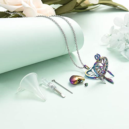 shajwo Dream Catcher Urn Necklace for Ashes - color: Rainbow-full