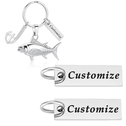 Hearbeingt Fish Hook Urn Keychain for Ashes Fishing Cremation Jewelry | Stainless Steel,Memorial Keychain,Urn Pendant, Ash Holder for Human Pet,Keepsake Jewelry,Bereavement Gift,with Fill Tool - color: Customize