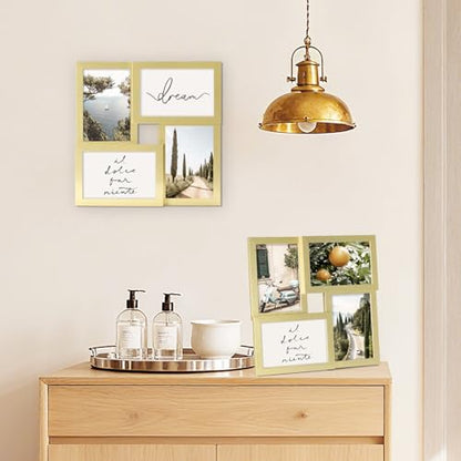TWING 4x6 Collage Picture Frames Gold Family Multi Photo Frames Wall Decor - color: Gold