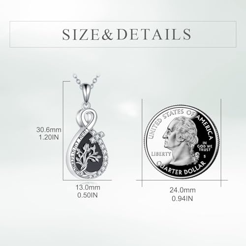 TIGER RIDER Pet Paw Necklace 925 Sterling Silver Cross Infinite love Necklace Pendant Pet Jewelry Gift for Dog Cat Lovers - style: Tree of life