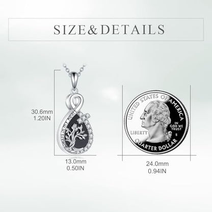 TIGER RIDER Pet Paw Necklace 925 Sterling Silver Cross Infinite love Necklace Pendant Pet Jewelry Gift for Dog Cat Lovers - style: Tree of life