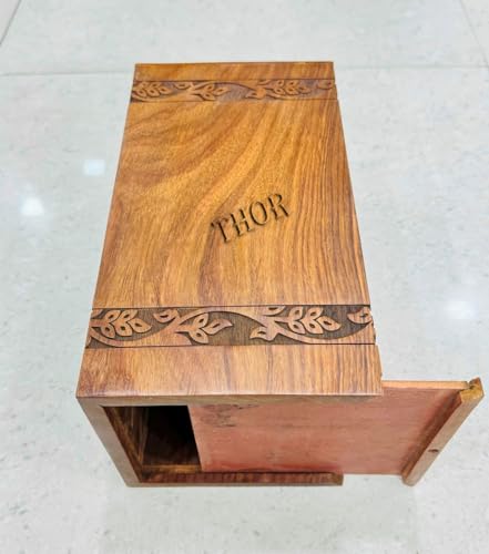 THOR INSTRUMENTS Wooden Cross Carved Adult urn bird Wood Cremation Urns Decorative Urns Rosewood Urn for Human Ashes Male and Female Handmade Urn for Large Ashes Burial Urns