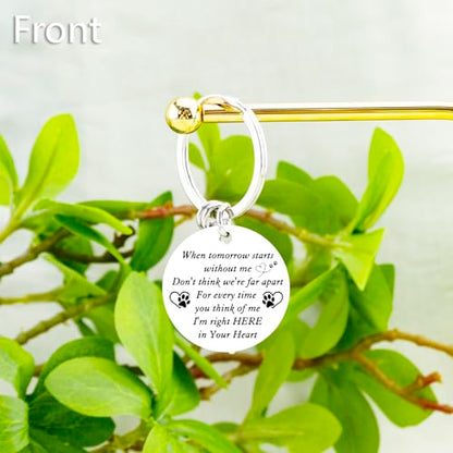 Pet Memorial Gifts for Dogs Cats Pet Memorial Keychain | Loss of Dog Sympathy Gift Dog Passing Away Gifts Cat Loss Sympathy Gift Keychain for Dogs Mom Dad Cat Mom Dad