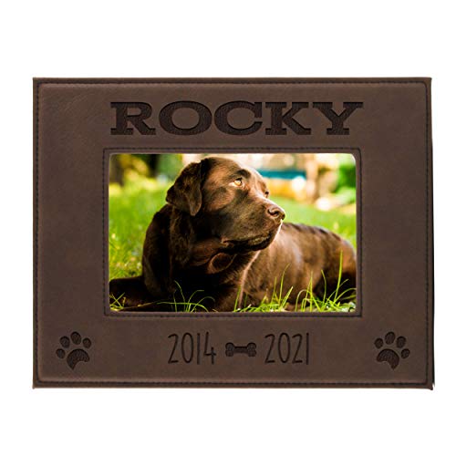 My Personal Memories Custom Personalized Dog Loss Memorial Pet Remembrance Picture Frame (Brown) - color: Brown