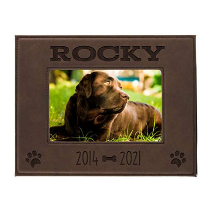 My Personal Memories Custom Personalized Dog Loss Memorial Pet Remembrance Picture Frame (Brown) - color: Brown