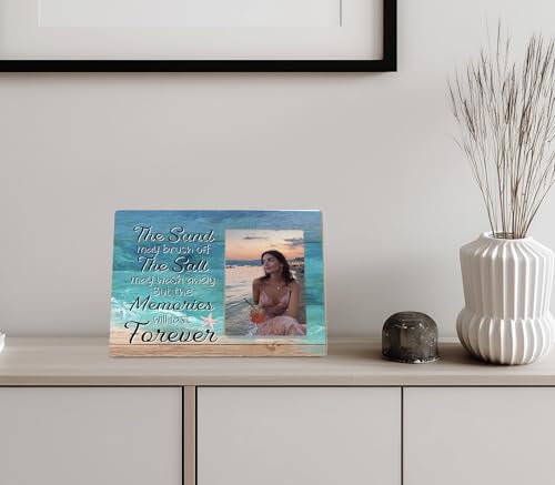 Beach Picture Frames Gift for Women,Beach Vacation Gifts for Friends Couples,Coastal Photo Frame - color: Beach