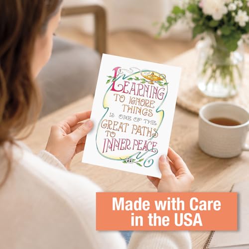 Current Mary Engelbreit Inspirations Thinking of You Cards with Envelopes - Assortment of 8 Greeting Cards, 4 Designs, Large 5" x 7" Thinking of You Cards for Women - style: Mary Inspirations