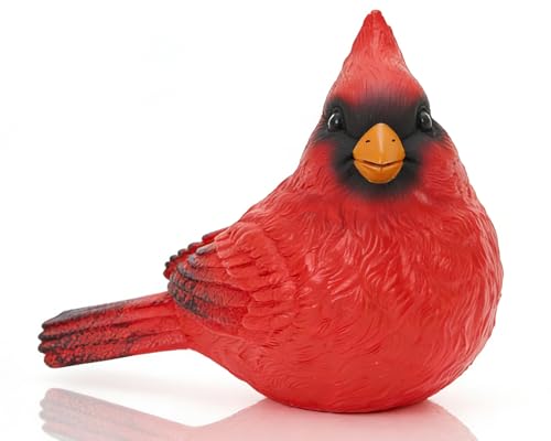 8 inch Red Cardinal Figurine Memorial Gift for Home Garden Decor