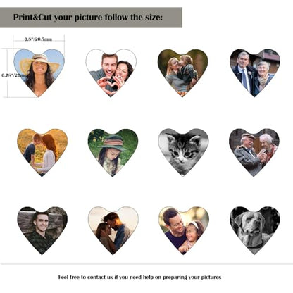 PHOCKSIN Silver Heart Locket Keychains for Women Gold Custom Locket Key Chain Personalized Picture Locket for Birthday Gifts - color: #09 Heart Silver Grandma, style: Regular(no Customize)