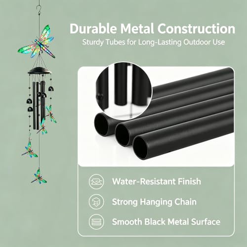 Wind Chimes for Outside, Dragonfly Garden Windchimes Memorial Windchimes - color: Dragonfly Wind Chimes