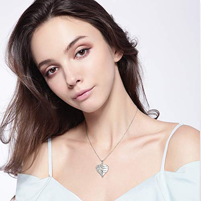 YFN Guardian Angel Wings Heart Necklace Sterling Silver Angel Wings Memorial Sympathy Jewelry for Women Girls Gifts - style: Guardian angel necklace