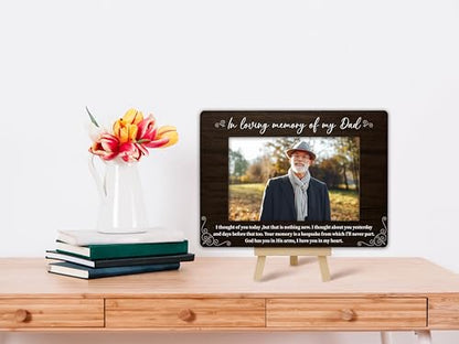 Memorial Picture Frame, In Loving Memory Picture Frame, Memorial Gifts, Loving Memory Of My Dad, Loss Of Loved One Condolences Grief Gifts, A(11) - size: Loving Memory Of My Dad