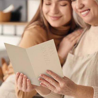 ZICOTO Beautiful Thank You Cards Set of 30 With Envelopes and Stickers | Elegant Blank Cards for Personalized Notes - Bulk Stationary Set for All Occasions Incl. Weddings, Business & Baby Showers - color: Terracotta