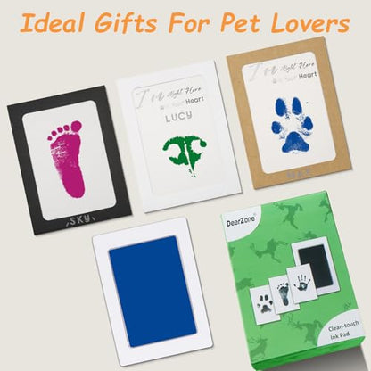 DeerZone Inkless Paw Print Kit,Dog Paw Print Kit,Dog Nose Print Kit - color: Colors, size: Medium-Large 4 Pack