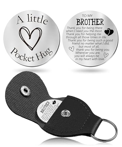 CINDYHE Pocket Hug Token keychain for Men Women Him Her(Brother) - color: Brother