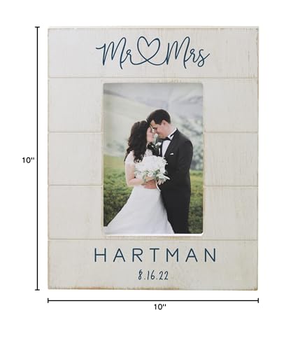 Personalization Universe Infinite Love 5x7 Vertical Shiplap Wedding Picture Frame - size: 5" x 7" Vertical