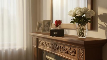 Red Heart Cremation Urn - Keepsake for Human Ashes with Premium Box & Stand - Small Handcrafted Red for Ashes - Small Heart Shaped - Perfect Mini Urn for Your Loved Ones