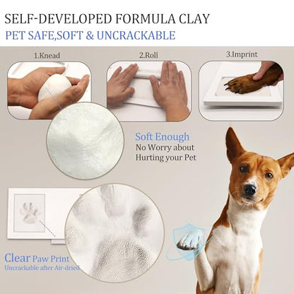 MYPAWLETS Paw Print Frame Kit,Dog/Cat Pawprints Keepsake,Black - color: Black