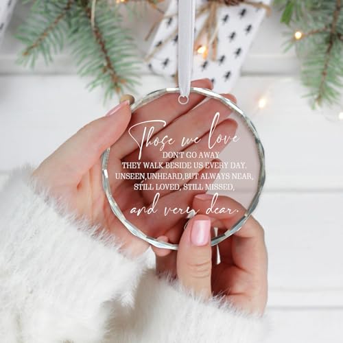 Memorial Sympathy Gift for Loss of Loved One Ornament Bereavement Spiritual Remembrance Condolence in Memory Grief Gifts for Loss of Loved One Glass Ornament