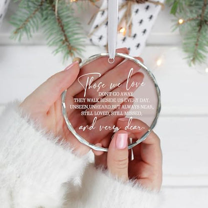 Memorial Sympathy Gift for Loss of Loved One Ornament Bereavement Spiritual Remembrance Condolence in Memory Grief Gifts for Loss of Loved One Glass Ornament