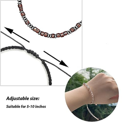 Hug from Heaven Morse Code Bracelet - Until We Meet Again, Black Hematite Beads for Men and Women - color: Hug from Heaven